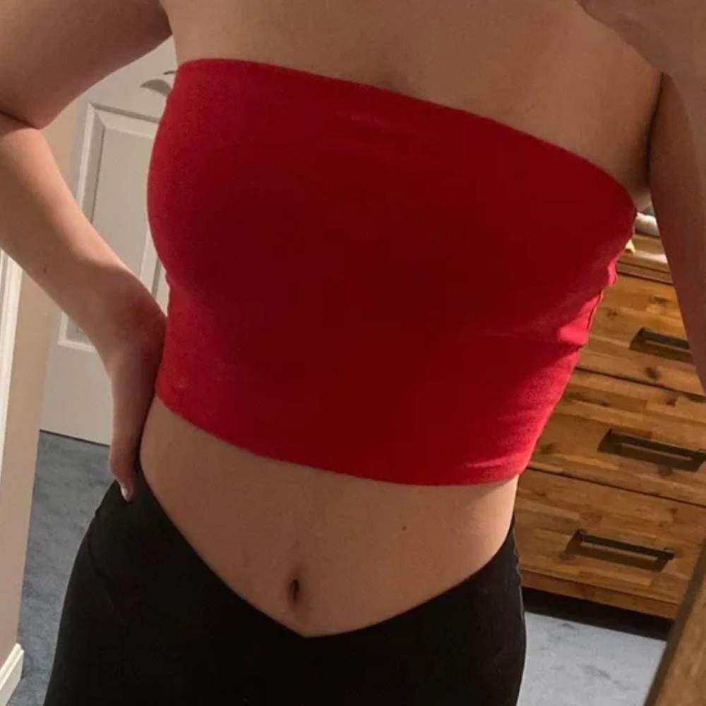 Garage Red Tube Top